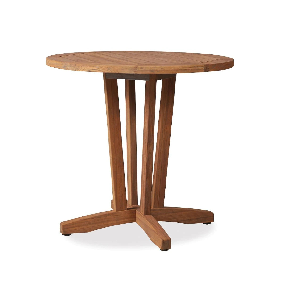 Lloyd Flanders Teak 30" Round Bistro Table in Antique Gray Finish