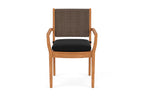 Lloyd Flanders Teak Loom Back Dining Armchair
