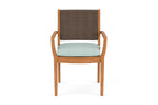 Lloyd Flanders Teak Loom Back Dining Armchair