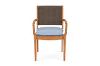 Lloyd Flanders Teak Loom Back Dining Armchair