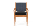 Lloyd Flanders Teak Loom Back Dining Armchair
