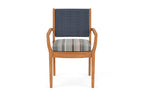 Lloyd Flanders Teak Loom Back Dining Armchair