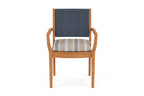 Lloyd Flanders Teak Loom Back Dining Armchair