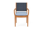 Lloyd Flanders Teak Loom Back Dining Armchair