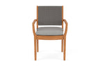Lloyd Flanders Teak Loom Back Dining Armchair
