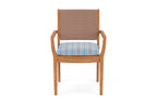Lloyd Flanders Teak Loom Back Dining Armchair