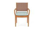 Lloyd Flanders Teak Loom Back Dining Armchair