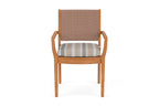 Lloyd Flanders Teak Loom Back Dining Armchair