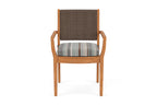 Lloyd Flanders Teak Loom Back Dining Armchair