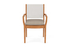Lloyd Flanders Teak Loom Back Dining Armchair