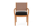 Lloyd Flanders Teak Loom Back Dining Armchair